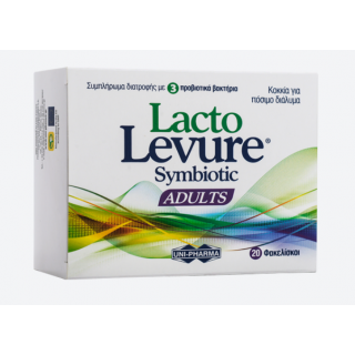 Uni-Pharma LactoLevure Symbiotic Adults 20sticks Συμπλήρωμα Διατροφής με Προβιοτικά για Ενήλικες
