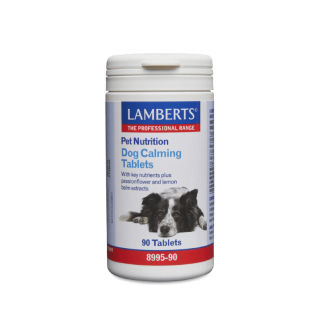 Lamberts Pet Nutrition Dog Calming Tablets for Dogs 90tabs Συμπλήρωμα Διατροφής για την Αντιμετώπιση του Στρες και στην Χαλάρωση του Σκύλου