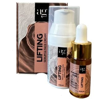 Ag Pharm Lifting Serum 10ml & Face Cream 30ml Ορός & Κρέμα Προσώπου Σύσφιξης & Έντονης Αίσθησης Lifting