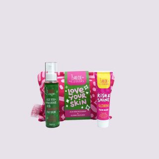 Aloe+ Colors Promo Love Your Skin: Aloe Vera Ορός Προσώπου 100ml & Μάσκα Λάμψης 55ml