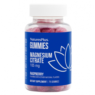 Nature's Plus Magnesium Citrate Συμπλήρωμα Διατροφής με Μαγνήσιο 105mg με Γεύση Raspberry 75gummies