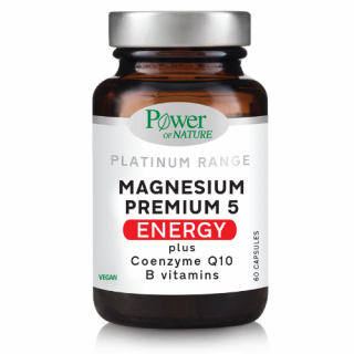 Power Health Platinum Range Magnesium Premium 5 Energy 60caps για Υποστήριξη της Καθημερινής Ενέργειας