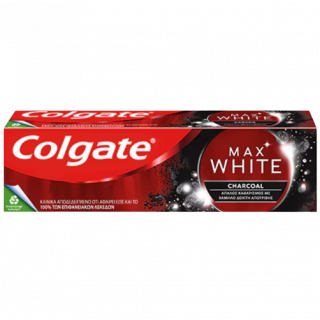 Colgate Max White Toothpaste With Activated Charcoal 75ml Οδοντόκρεμα με Ενεργό Άνθρακα για Λεύκανση