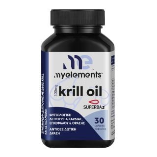 My Elements Krill Oil 500mg Συμπλήρωμα Διατροφής με Έλαιο Κριλ Superba2™, 30Caps