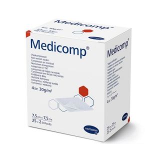 Hartmann Medicomp 7,5x7,5cm Επιθέματα Αποστειρωμένα από Μη Υφασμένο Υλικό 25x2 Τεμάχια