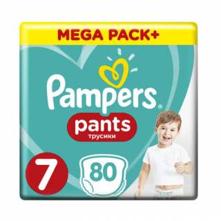 Pampers Pants N.7 (17+kg) Βρεφικές Πάνες-βρακάκι 80τμχ 