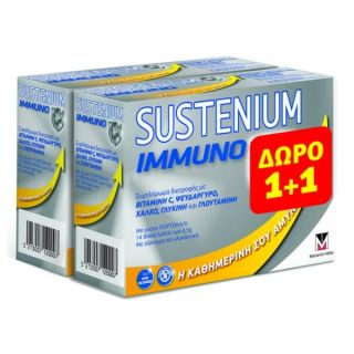 Menarini Sustenium Promo Immuno 2x14φακελάκια Συμπλήρωμα Για το Ανοσοποιητικό Με Βιταμίνες & Ψευδάργυρο