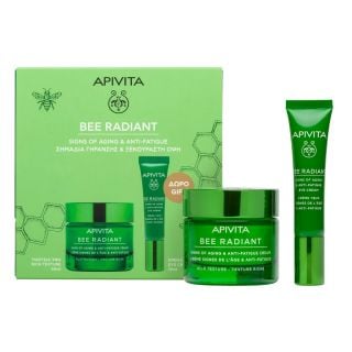 Apivita Promo Bee Radiant Κρέμα Προσώπου Πλούσιας Υφής για Σημάδια Γήρανσης & Κούρασης 50ml & Κρέμα Ματιών 15ml