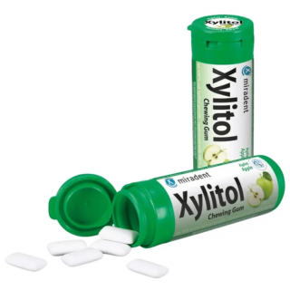 Miradent Xylitol Chewing Gum for Kids Apple 30τμχ Οδοντότσιχλα Ξυλιτόλης με Γεύση Μήλου