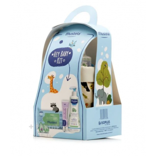 Mustela Hey Baby Kit: Τζελ Καθαρισμού 500ml & Οικολογικά Μωρομάντηλα 60τμχ & Κρέμα Αλλαγής Πάνας 100ml