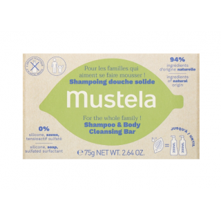 Mustela Shampoo & Body Cleansing Bar Μπάρα Καθαρισμού για Σώμα & Μαλλιά  75g