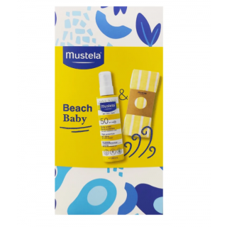 Mustela Promo Beach Baby Αντηλιακό Σπρέι Σώματος & Προσώπου Spf50 200ml & Δώρο Πετσέτα Θαλάσσης