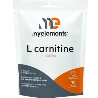 My Elements L-Carnitine 2000mg Συμπλήρωμα Διατροφής με L-Καρνιτίνη 10 Φακελάκια