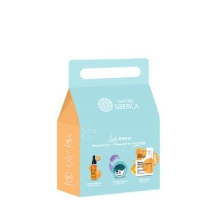 Natura Siberica Promo Lab Biome Restore Kit - Powered by Peptides with Regeneration Face Serum 30ml, Eye Patches 60items & Biome Sheet Mask 1item