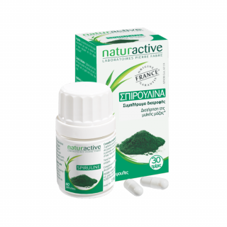 Naturactive Συμπλήρωμα Διατροφής Σπιρουλίνα για Διατήρηση της Μυϊκής Μάζας 60 Caps