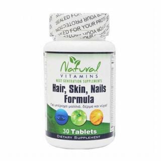 Natural Vitamins Hair, Skin, Nails Formula 30 Tabs