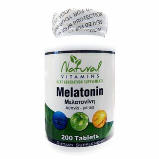Natural Vitamins Melatonin 200 Tabs