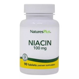 Nature's Plus Niacin 100mg (Nicotinic Acid, B3) 90tabs