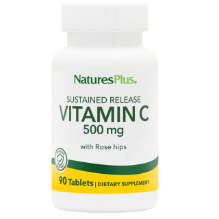 Nature's Plus Vitamin C 500mg With Rosehips, Βιταμίνη C 500mg 90 ταμπλέτες