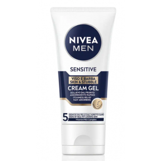 Nivea Men Sensitive  Skin & Stubble Cream Gel Κρέμα Gel Για Πρόσωπο & Κοντά Γένια 50ml