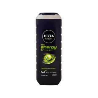 Nivea Men Energy Gel Καθαρισμού Για Πρόσωπο Μαλλιά & Σώμα 500ml 