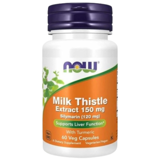 Now Foods Silymarin Milk Thistle Extract 150mg 60φυτ.κάψουλες Συμπλήρωμα Διατροφής Αποτοξίνωση, Προστασία & Αναζωογόνηση Ήπατος