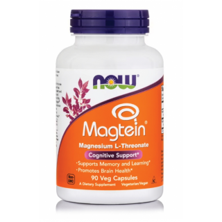 Now Foods Magtein Magnesium L-Threonate 90 Veg Capsules Συμπλήρωμα Διατροφής με Μαγνήσιο