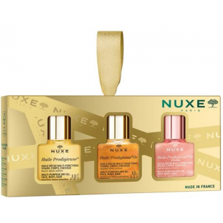 Nuxe Xmas Huile Prodigieuse Promo με Ξηρά Έλαια Ενυδάτωσης για Πρόσωπο, Σώμα & Μαλλιά Prodigieuse 10ml, Prodigieuse Florale 10ml & Prodigieuse Shimmering 10ml