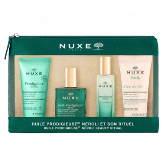 Nuxe Promo 2024 Huile Prodigieuse Neroli Beauty Ritual Travel Kit: Αρωματικό Αφρόλουτρο 30ml - Ξηρό Λάδι 30ml - Άρωμα 15ml - Αναζωογονητικό Κοκκώδες Scrub 30ml