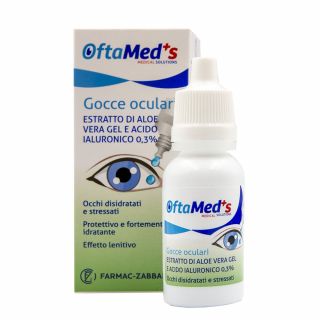 OftaMed's Eye Drops Ενυδατικές Οφθαλμικές Σταγόνες με Εκχύλισμα Αλόης & Υαλουρονικό Οξύ 0,3% 10 ml