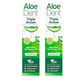 Optima Promo Aloe Dent Triple Action Toothpaste 2x100ml Οδοντόκρεμα Τριπλής Δράσης