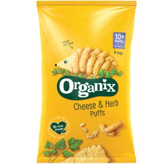 Organix Bio Cheese & Herb Puffs +10m 4x15gr