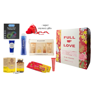 Be My Valentine Box No.9 με Durex 3 Προφυλακτικά & Korres Greek Yogurt Μάσκα Προσώπου 20ml & BioTonics Maca 40caps & Durex Λιπαντικό 50ml & L' erbolario Cocco Ενυδατικό Χειλιών 10ml & Nuxe Περιποίηση Σώματος 4τμχ & Wish Μπάρα 2τμχ & 5 Δώρα Έκπληξη