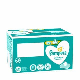 Pampers Baby Wipes Sensitive 12 x 52