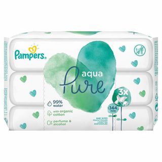 Pampers Aqua Pure Wipes 3 x 48