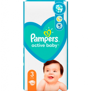 Pampers Active Baby No3 (6 - 10kg) 54 Τεμάχια