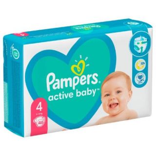 Pampers Active Baby No.4 (9-14kg) Βρεφικές Πάνες 46Τεμάχια