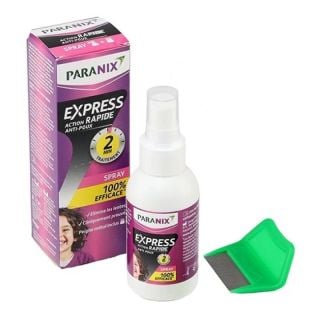 Paranix Express Rapid Action Anti-Lice "2 Minute Treatment" Spray 95ml Αντιφθειρικό Σπρέι - Αγωγή & Προστασία Σε 2 Λεπτά + Κτένα