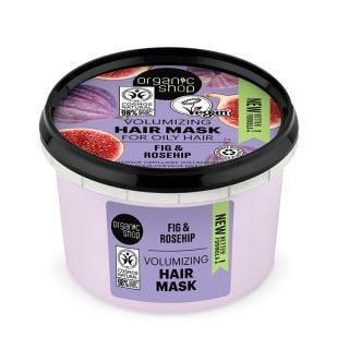 Natura Siberica Organic Shop Μάσκα Μαλλιών για Λάμψη με Βιολογικο Σύκο & Τριαντάφυλλο 250ml