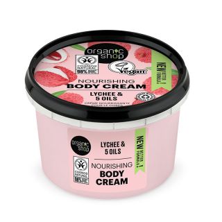 Natura Siberica Organic Shop Pink Lychee Κρέμα Σώματος Βιολογικό Λίτσι & 5 Έλαια 250ml