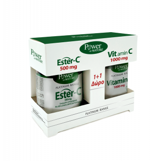 Power Health Promo Ester-C 500mg 50 Tabs & Δώρο Vitamin C 1000mg 20 Tabs