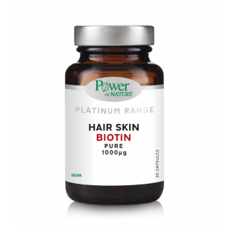 Power Health Platinum Range Biotin 1000μg 30caps Βιοτίνη Υψηλής Καθαρότητας και Απόδοσης 