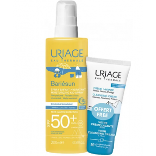 Uriage Promo New Bariesun Spf50  Kids Spray 200ml & Cleansing Cream 50ml Παιδικό Αντηλιακό Σπρέι & Κρέμα Καθαρισμού