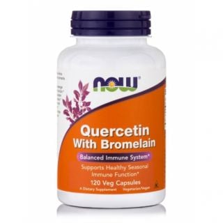 Now Foods Quercetin with Bromelain Food Supplement for Balanced Immune System 120Caps

