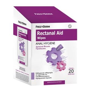 Frezyderm Rectanal Aid Wipes 20 Μαντηλάκια για τον Καθαρισμό και την Φροντίδα της Ευαισθητοποιημένης Περιπρωκτικής Περιοχής 