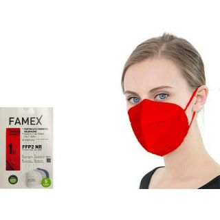 Famex FFP2 Κόκκινη 1τμχ Μάσκα Προστασίας