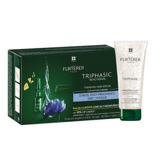 Rene Furterer Triphasic Reactionel Serum 12 X 5ml Αγωγή Κατά Της Αντιδραστικής Τριχόπτωσης + Triphasic Shampoo 100ml Σαμπουάν