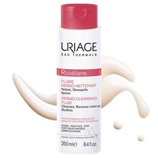 Uriage Roseliane Fluide Dermo Nettoyant 250ml Λοσιόν Καθαρισμού Προσώπου με Ερυθρότητα