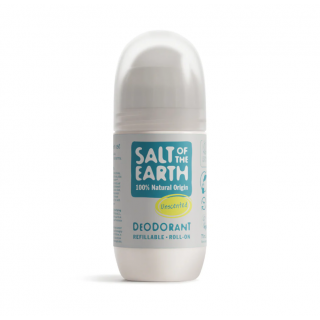 Salt of the Earth Vegan Refillable Roll-On Deodorant Unscented 75ml Αποσμητικό Επαναγεμιζόμενο Roll-On Χωρίς Άρωμα