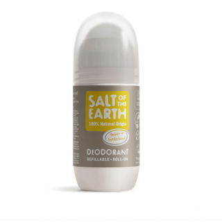 Salt of the Earth Vegan Refillable Roll-On Deodorant Amber & Sandalwood 75ml Αποσμητικό Επαναγεμιζόμενο Roll-On με Άρωμα Κεχριμπάρι & Σανταλόξυλο